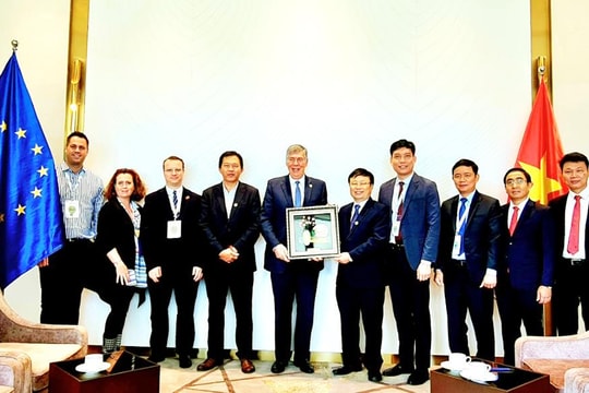 Đại diện lãnh đạo tỉnh Nghệ An làm việc với Hiệp hội Doanh nghiệp châu Âu EuroCham 