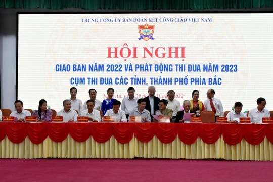 Ủy ban Đoàn kết Công giáo cụm phía Bắc phát động thi đua năm 2023