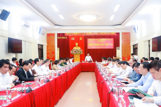 Ban Chấp hành Đảng bộ tỉnh tổ chức Hội nghị lần thứ 10