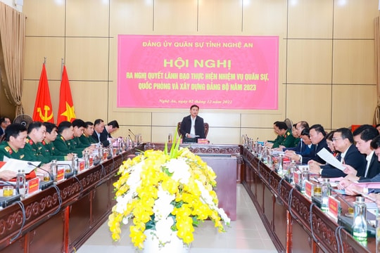 Đảng ủy Quân sự tỉnh Nghệ An ra Nghị quyết lãnh đạo thực hiện nhiệm vụ năm 2023