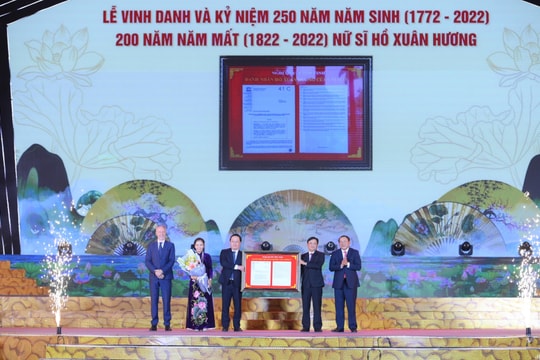 Nghệ An: Trọng thể Lễ vinh danh và kỷ niệm 250 năm năm sinh, 200 năm năm mất Nữ sĩ Hồ Xuân Hương