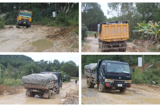 Khi đường liên xã 'oằn mình' gánh xe quá tải