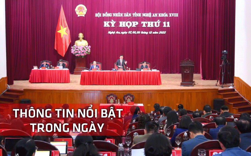 Nghệ An: Thông tin nổi bật ngày 8/12