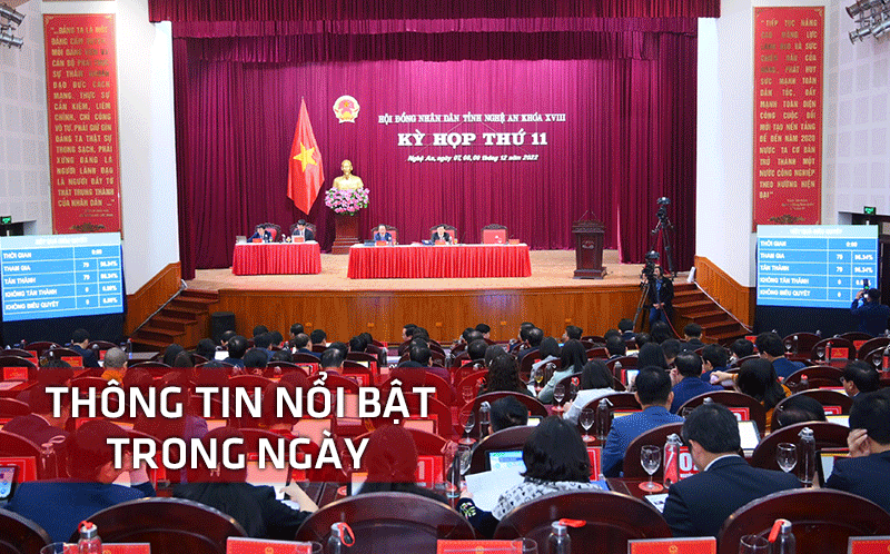 Nghệ An: Thông tin nổi bật ngày 9/12