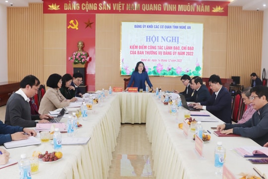 Phó Bí thư Thường trực Tỉnh ủy dự Hội nghị kiểm điểm Ban Thường vụ Đảng ủy Khối Các cơ quan tỉnh