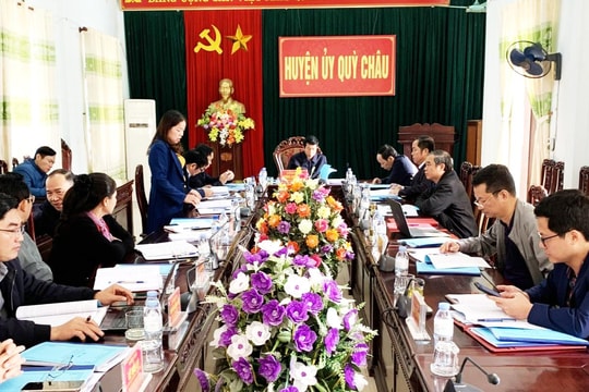 Hội nghị kiểm điểm tập thể, cá nhân Ban Thường vụ Huyện ủy Quỳ Châu