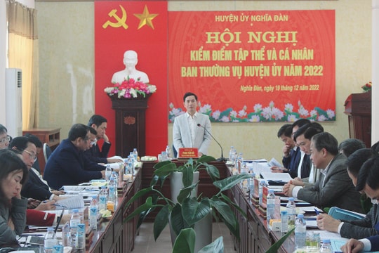 Phó Bí thư Tỉnh ủy dự Hội nghị kiểm điểm Ban Thường vụ Huyện ủy Nghĩa Đàn