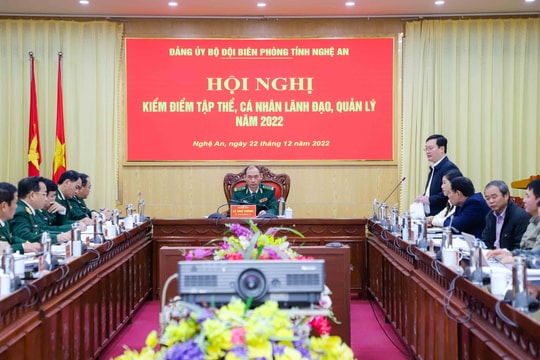 Chủ tịch UBND tỉnh dự và chỉ đạo Hội nghị kiểm điểm tập thể Ban Thường vụ Đảng ủy Bộ đội Biên phòng tỉnh