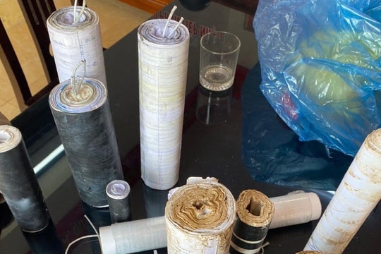 Phát hiện 19 em học sinh tự sản xuất pháo nổ ở xã miền núi Nghệ An