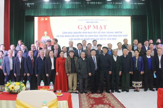 Nghệ An gặp mặt cán bộ, lãnh đạo người dân tộc thiểu số