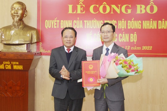 Công bố quyết định bổ nhiệm Phó Chánh Văn phòng Đoàn đại biểu Quốc hội và HĐND tỉnh