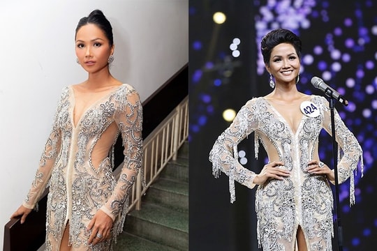 Hoa hậu H'Hen Niê diện lại váy đăng quang Hoa hậu Hoàn vũ Việt Nam 2017