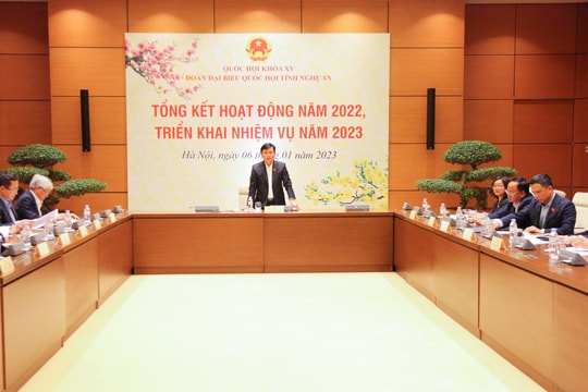 Đoàn ĐBQH tỉnh Nghệ An tổng kết hoạt động năm 2022, triển khai nhiệm vụ năm 2023