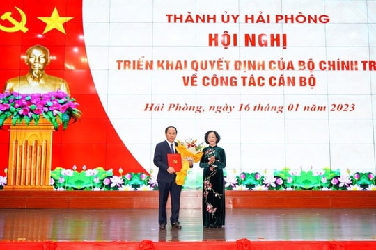 Bộ Chính trị chỉ định tân Bí thư Thành ủy Hải Phòng