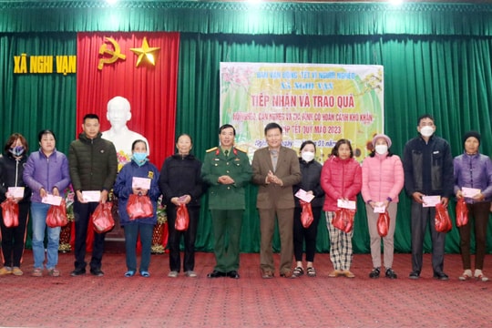 Nhiều hoạt động trao quà Tết cho người nghèo ở Nghệ An