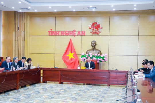 Chủ tịch UBND tỉnh Nghệ An làm việc với lãnh đạo Ngân hàng Thế giới tại Việt Nam