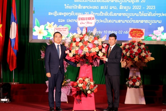 Trường Cao đẳng Sư phạm Nghệ An kỷ niệm 20 năm đào tạo tiếng Việt cho lưu học sinh Lào