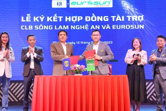 Ký kết hợp đồng tài trợ giữa Sông Lam Nghệ An và Eurosun Việt Nam