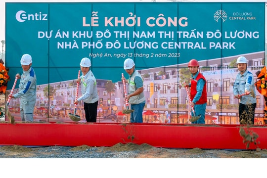Chủ đầu tư Entiz khởi công xây dựng tuyến phố thương mại tại Đô Lương Central Park