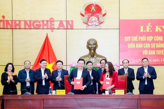 Ban cán sự đảng UBND tỉnh và Ban Tuyên giáo Tỉnh ủy ký kết quy chế phối hợp giai đoạn 2023-2025