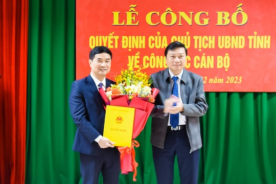 Công bố Quyết định bổ nhiệm Phó Giám đốc Sở Nội vụ Nghệ An