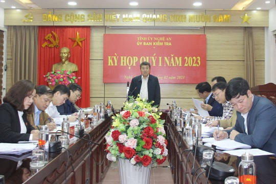 Thông cáo của Ủy ban Kiểm tra Tỉnh ủy Nghệ An về nội dung cuộc họp Quý I/2023
