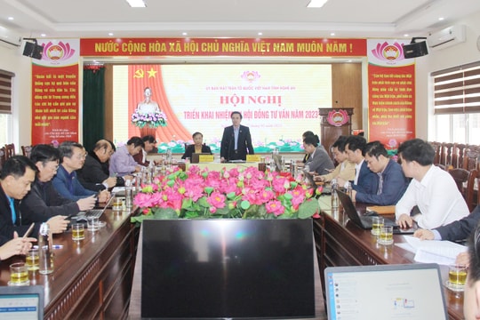 Ủy ban Mặt trận Tổ quốc tỉnh triển khai nhiệm vụ Hội đồng tư vấn năm 2023