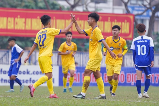 U17 Sông Lam Nghệ An để hòa trận đầu tiên tại U17 Quốc gia