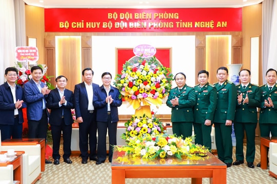 Lãnh đạo tỉnh Nghệ An chúc mừng Bộ đội Biên phòng nhân kỷ niệm 64 năm ngày truyền thống