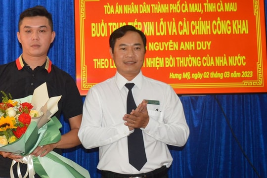 Tòa xin lỗi nam thanh niên bị ngồi tù oan hơn 800 ngày