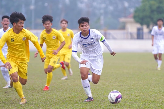 U17 Sông Lam Nghệ An bị U17 Hà Nội cầm hòa trong trận đấu thủ tục