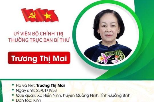 Infographics: Tiểu sử Thường trực Ban Bí thư Trương Thị Mai
