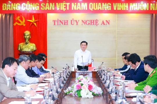 Thường trực Tỉnh ủy Nghệ An giao ban khối Nội chính tháng 2/2023