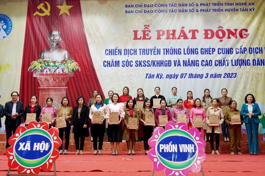 Nghệ An: Phát động Chiến dịch Dân số và cung cấp dịch vụ chăm sóc sức khỏe sinh sản, kế hoạch hóa gia đình