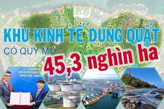Khu Kinh tế Dung Quất có quy mô 45,3 nghìn ha