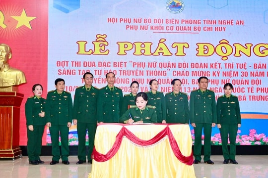 Phát động đợt thi đua đặc biệt 'Phụ nữ Quân đội đoàn kết, trí tuệ, bản lĩnh, sáng tạo, tự hào truyền thống'