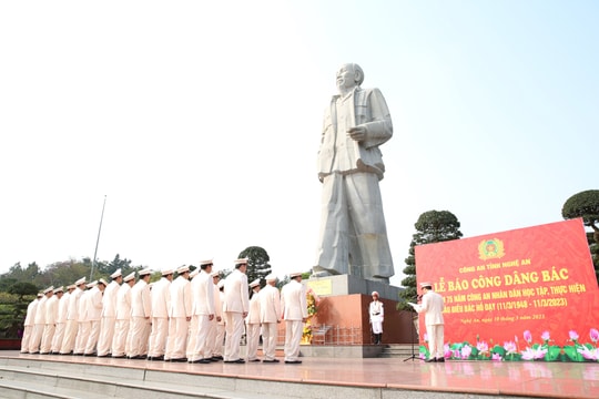 Công an Nghệ An dâng hoa, báo công, tưởng niệm Chủ tịch Hồ Chí Minh