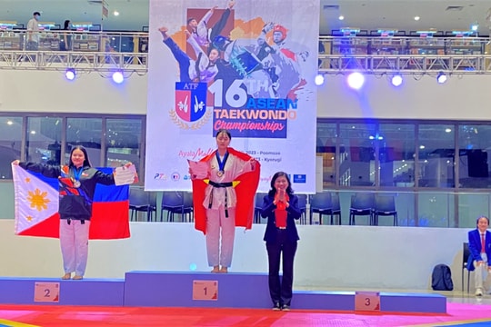 Nữ vận động viên Nghệ An giành Huy chương Vàng Giải Vô địch taekwondo Đông Nam Á