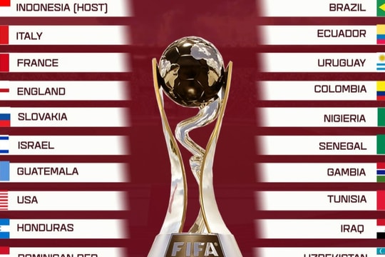 Danh sách 24 đội dự U20 World Cup 2023: Indonesia tranh tài cùng 'anh hào' thế giới