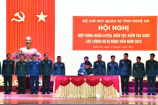 Hiệp đồng huấn luyện, diễn tập, kiểm tra lực lượng dự bị động viên năm 2023