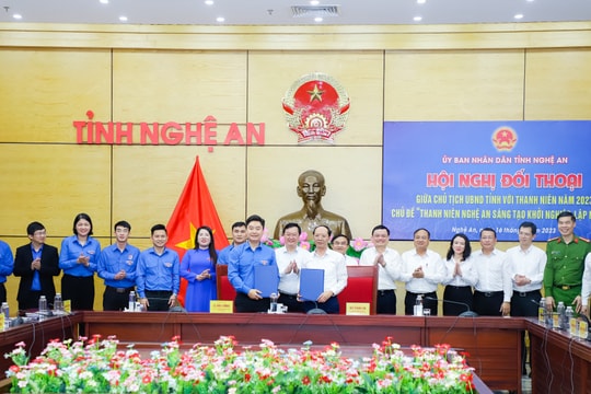 UBND tỉnh và Ban Chấp hành Đoàn TNCS Hồ Chí Minh tỉnh Nghệ An ký kết quy chế phối hợp giai đoạn 2022 -2027