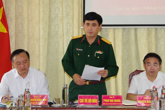 Nghệ An: Giao nhiệm vụ xây dựng đơn vị điểm về huấn luyện cho Ban Chỉ huy Quân sự huyện Nam Đàn