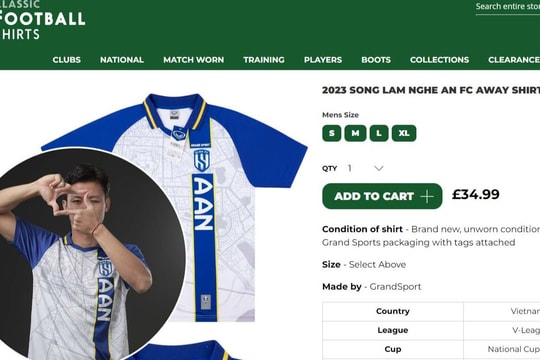 Áo đấu đậm chất thời trang của SLNA được xuất khẩu sang châu Âu 