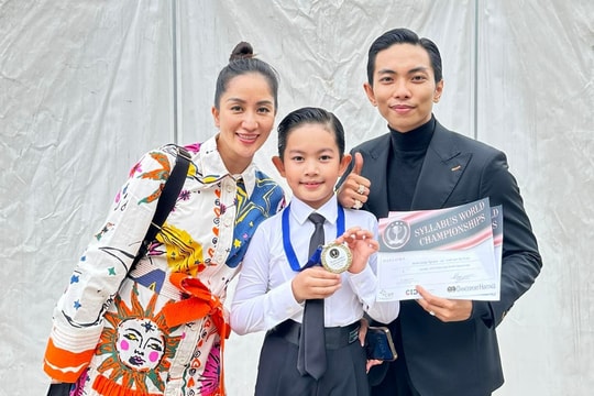 Con trai 8 tuổi của Khánh Thi - Phan Hiển lập kỷ lục dancesport Việt 2023