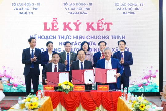 Ký kết hợp tác ngành Lao động, Thương binh và Xã hội của 3 tỉnh Nghệ An, Thanh Hóa và Hà Tĩnh 