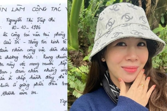 MC Diệp Chi 'gây sốt' với lá đơn viết tay xin việc