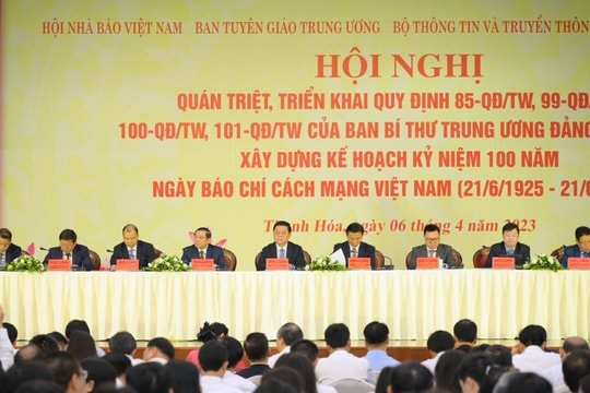 Đồng chí Nguyễn Trọng Nghĩa dự và chỉ đạo Hội nghị Quán triệt, triển khai các Quy định của Ban Bí thư về công tác Báo chí - Xuất bản