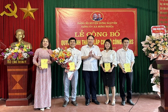 Hưng Nguyên: Lần đầu tiên thành lập chi bộ trong doanh nghiệp tư nhân