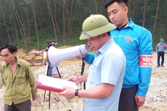 Đô Lương cưỡng chế thu hồi đất bàn giao mặt bằng thi công Quốc lộ 15A