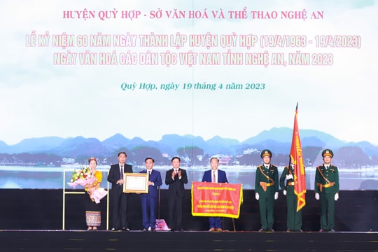 Tổ chức trọng thể Lễ kỷ niệm 60 năm ngày thành lập huyện Quỳ Hợp và đón nhận Huân chương Lao động hạng Nhì